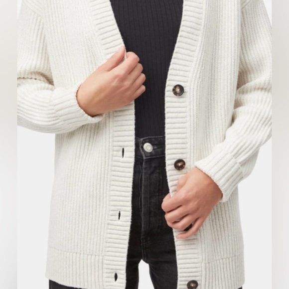 Ten Tree Women's Oversized Long Wool Cardigan - Picture 4 of 10